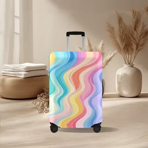 Unisex nicht-elastische Kofferhülle mit vulkanischem Lavamarmor-Design, elastischer Schutzhülle für Trolley Skanto