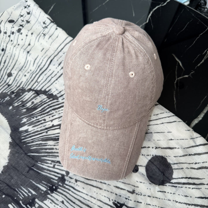 Lässige Distressed-Baumwoll-Baseballkappe für Damen Skanto