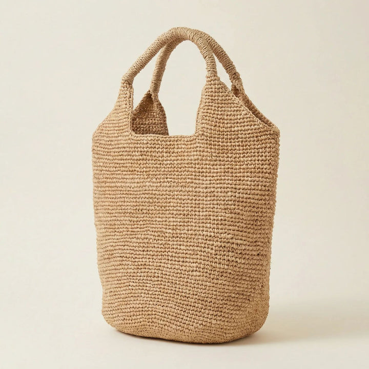 Stroh-Strandtasche mit praktischen Griffen Skanto