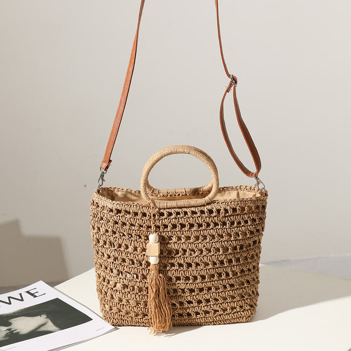 Gehäkelte Handtasche aus Naturmaterial Skanto
