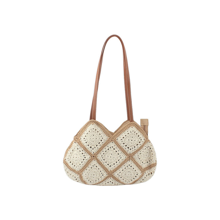 Gehäkelte Tasche mit elegantem Lederakzent Skanto