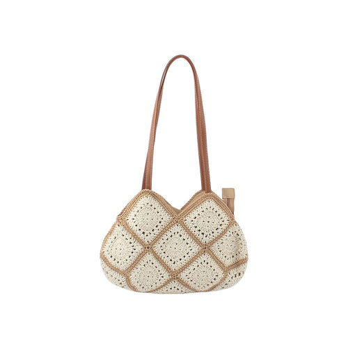 Gehäkelte Tasche mit elegantem Lederakzent Skanto