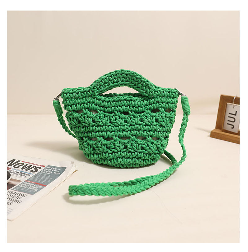 Verspielte Makramee-Handtasche mit strukturierter Oberfläche Skanto