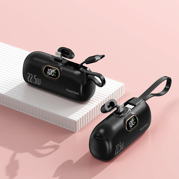 Tragbare Powerbank mit Schnellladetechnologie und Digitalanzeige Skanto