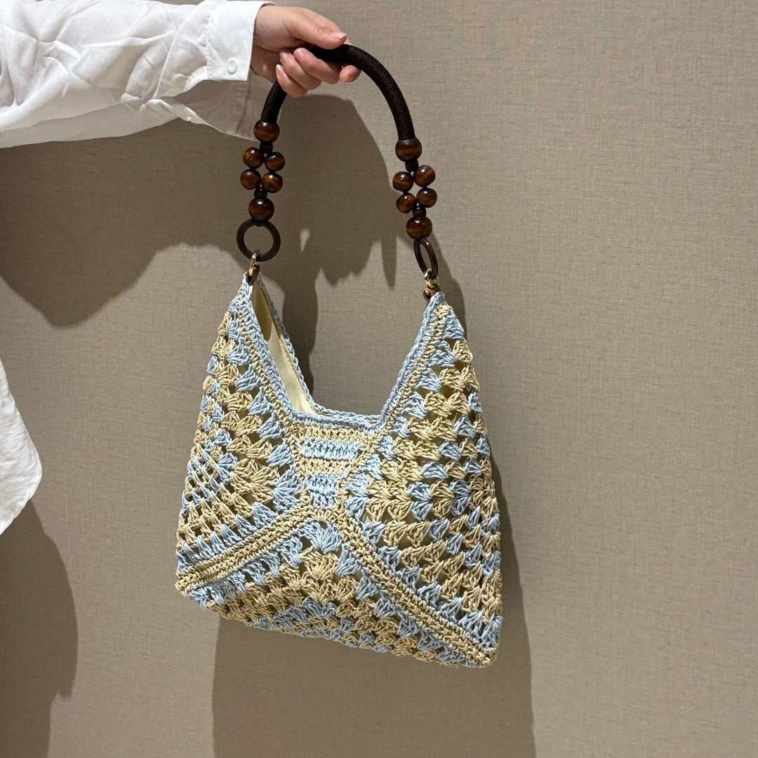 Handgeknüpfte Tragetasche im Boho-Stil Skanto