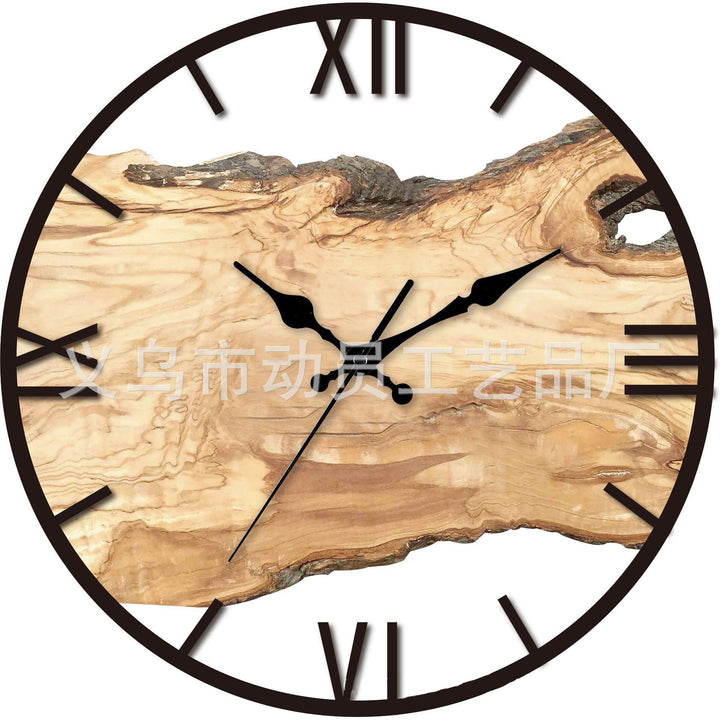 Skanto | Wanduhr aus Acryl in Holzoptik für Wohnzimmer 30 cm