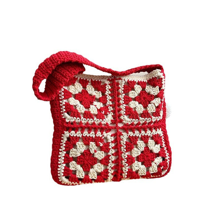 Gehäkelte Crossover-Tasche im Folk-Design Skanto