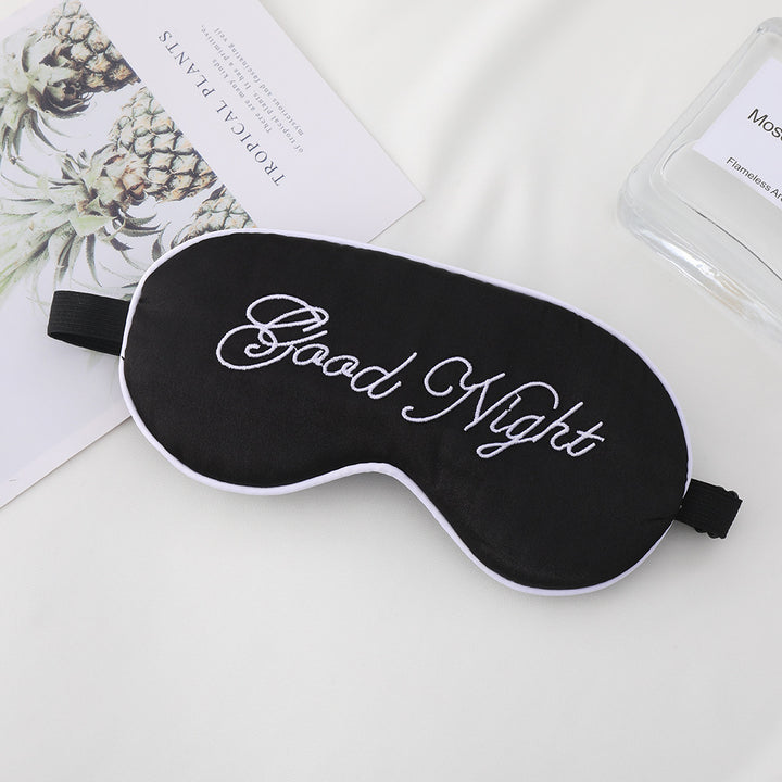 Unisex Skanto Bestickte Kontur-Schlafmaske mit dekorativer Schriftstickerei und verstellbarem Gummiband