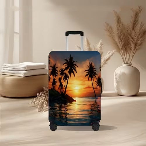 Unisex nicht-elastische Kofferhülle mit vulkanischem Lavamarmor-Design, elastischer Schutzhülle für Trolley Skanto