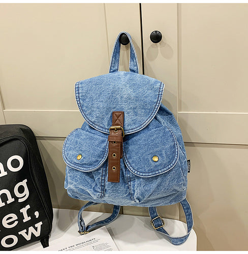Klassischer Jeans-Schulrucksack