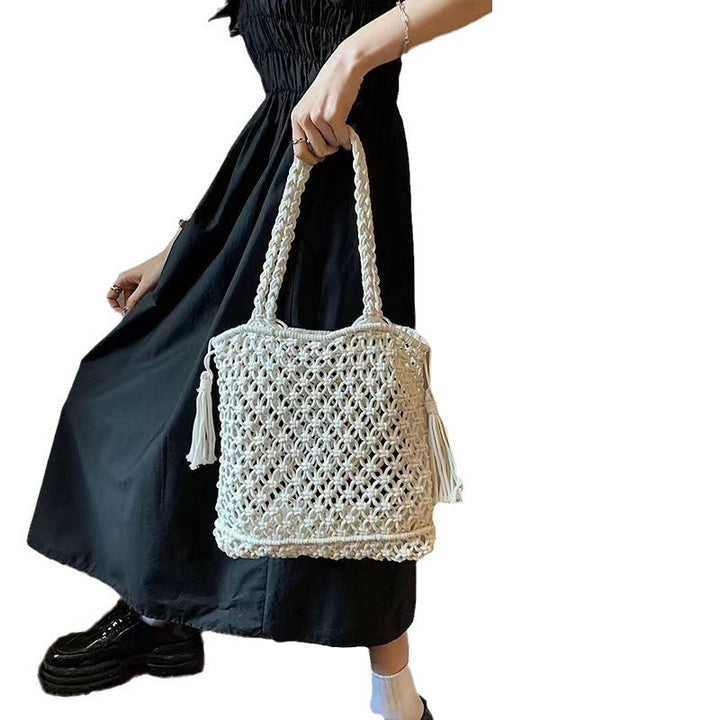 Handgeknüpfte Strandtasche mit verspieltem Design Skanto