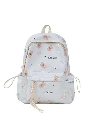 Niedlicher Schulrucksack mit Charakter-Print