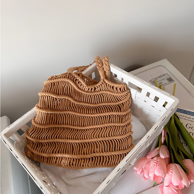 Handgemachte Korbtasche mit geflochtenem Design Skanto