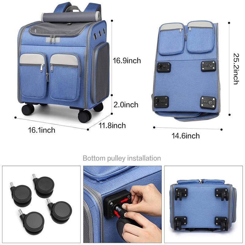 Multifunktionale Reisetasche mit Rollen und Fächern Skanto