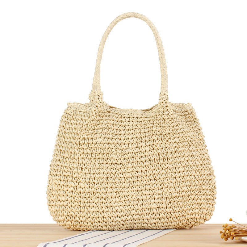 Großer, handgefertigter Raffia-Shopper Skanto