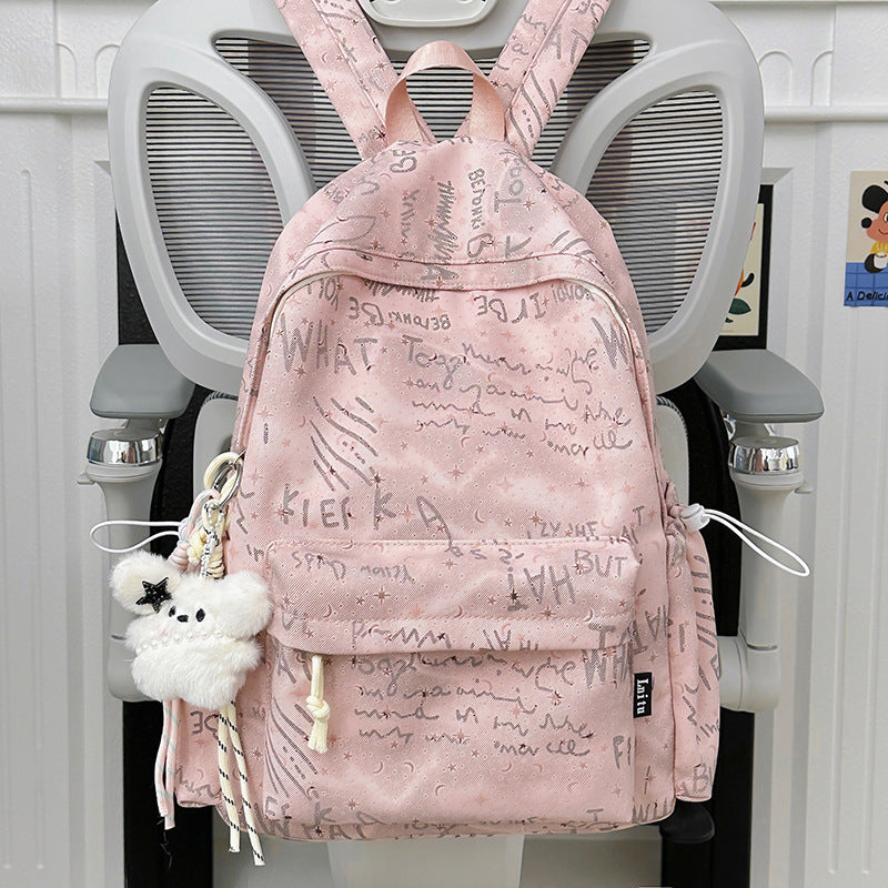 Trendiger Rucksack Skanto mit Schriftzug-Print