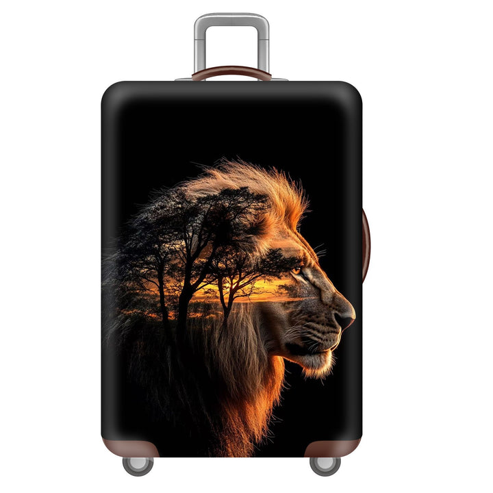 Unisex Hartschalen-Trolley mit Löwenporträt-Print, stoßfester ABS-Polycarbonat-Schale, Multiwheel-Fahrwerk und TSA-Sicherheitsschloss Skanto