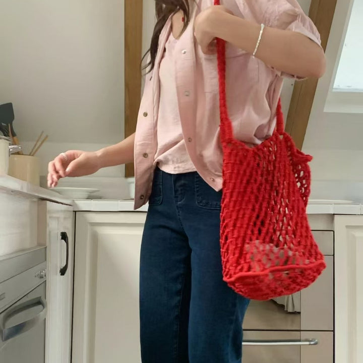 Handgeknüpfte Netztasche Skanto