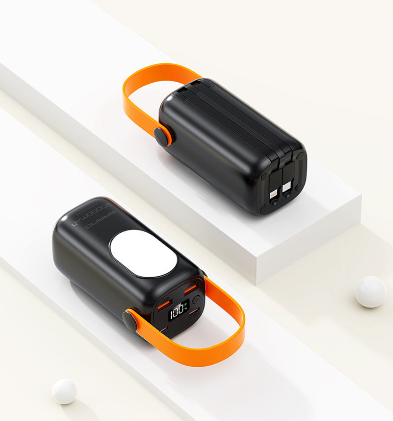 Tragbare Powerbank mit integriertem Tragegriff und digitaler Ladeanzeige Skanto