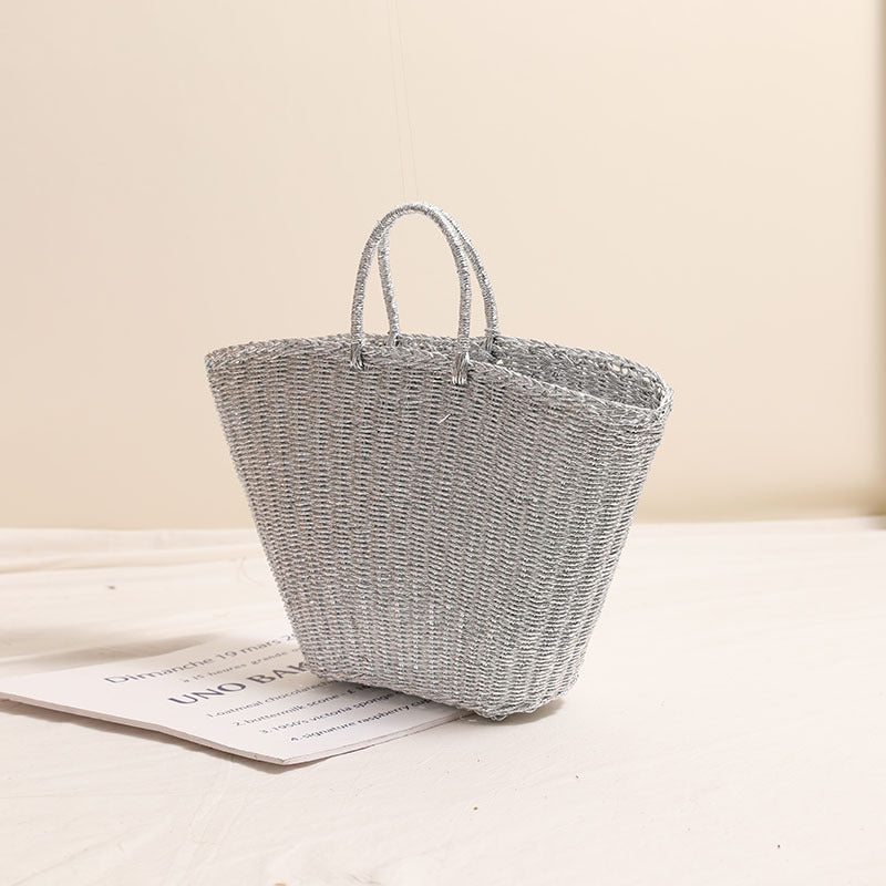 Elegante gewebte Korbtasche mit stabilen Griffen Skanto