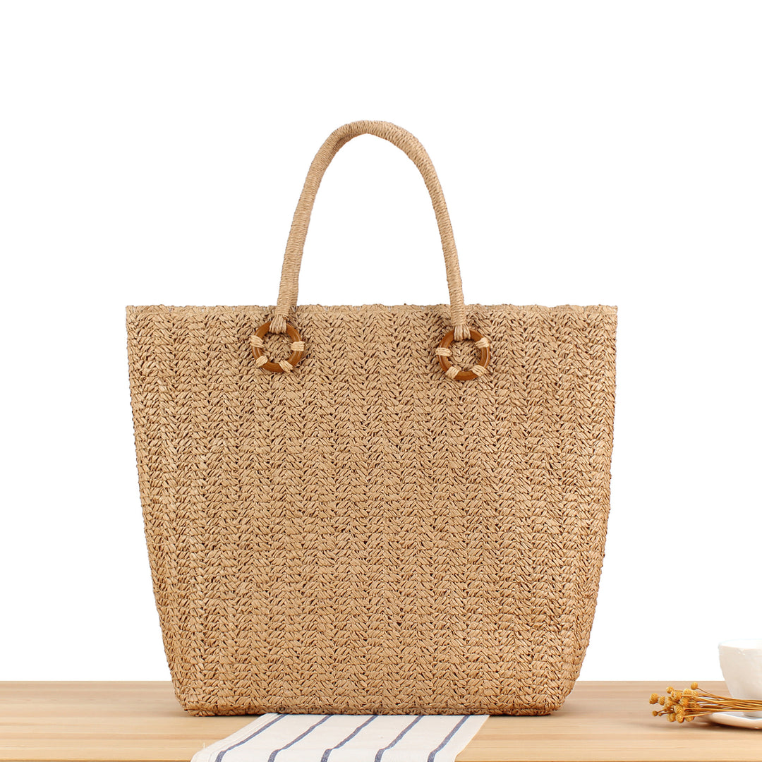 Strandtasche aus natürlich gewebtem Material mit stabilen Griffen Skanto