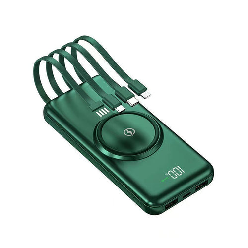 Tragbare Powerbank mit integrierten Kabeln Skanto