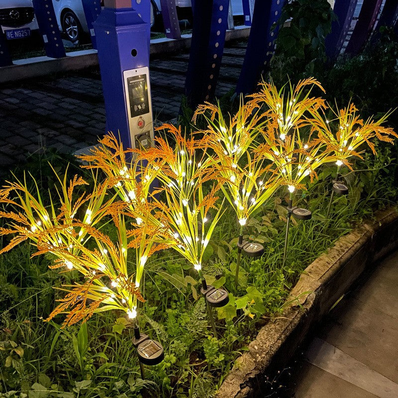 Skanto Solar-LED-Ziergras-Gartensteckerleuchten mit Mikro-LED-Lichterkette und Erdspieß Skanto