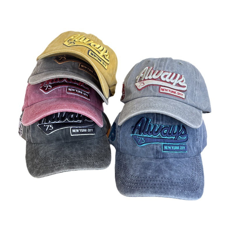 Vintage-inspirierte Distressed Baumwoll-Baseballkappe für Herren Skanto