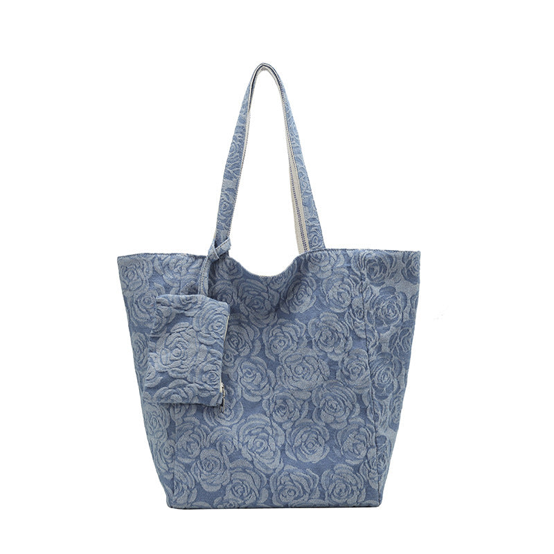 Große Tote Bag mit Blumenmuster Skanto