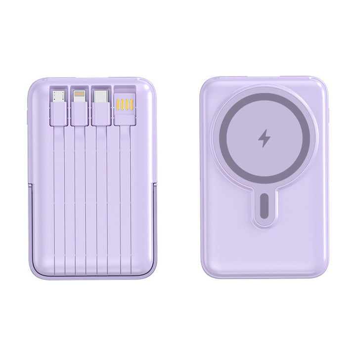 Tragbare Powerbank mit multifunktionalen Ladekabeln Skanto