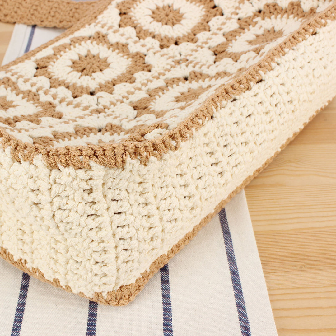 Makramee-Shopper mit Blumenmuster Skanto
