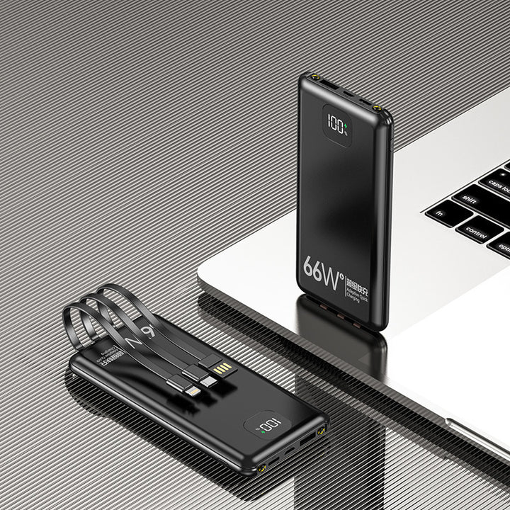 Kompakte Powerbank mit integrierten Schnellladeanschlüssen Skanto