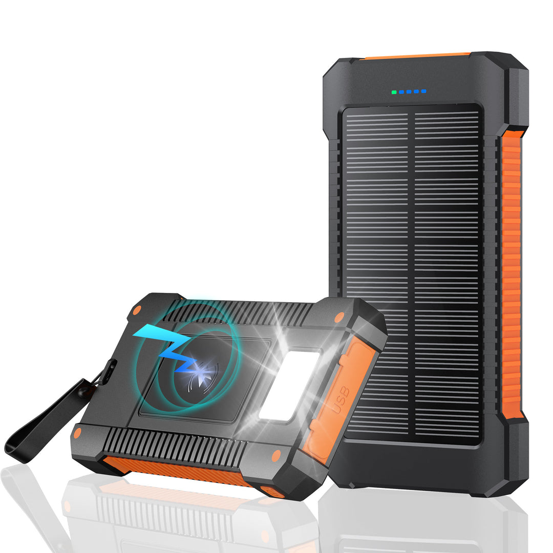 Solar-Powerbank mit integriertem LED-Licht und Kompass Skanto