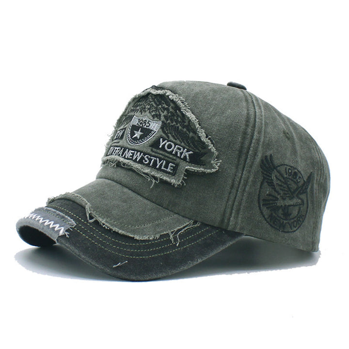 Herren Distressed Denim Cap Skanto