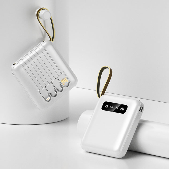 Multifunktionale Powerbank mit integriertem Kabelsystem Skanto