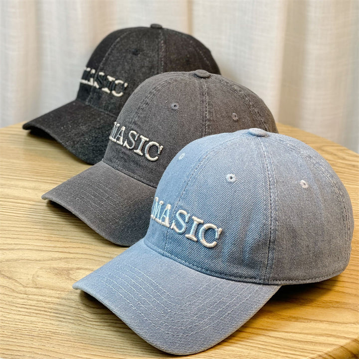 Bestickte Denim-Baseballkappe für Damen Skanto