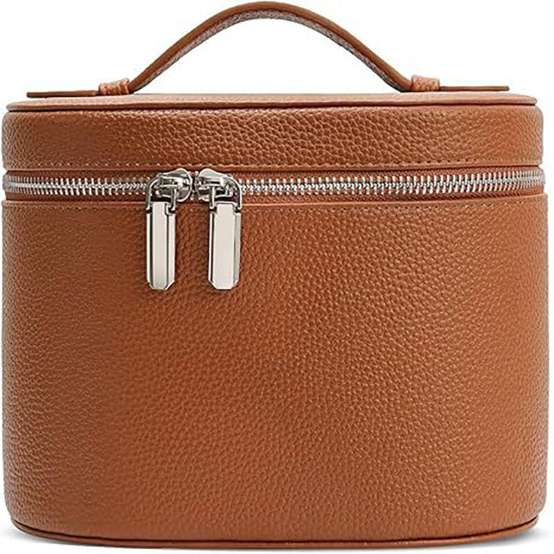Kosmetiktasche mit praktischem Griff und doppeltem Reißverschluss Skanto