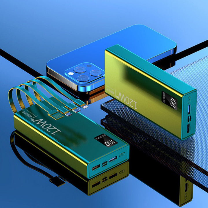 Hochleistungs-Powerbank mit integrierten Schnellladeanschlüssen und LCD-Bildschirm Skanto