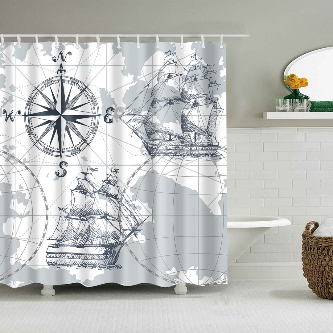 Duschvorhang Skanto mit Blumenmuster