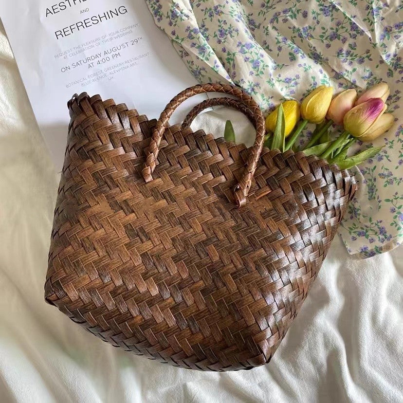 Elegante geflochtene Tragetasche Skanto
