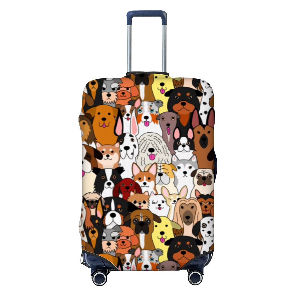 Unisex Hartschalen-Kabinentrolley mit Vintage-Reiseillustration, 360°-Drehrädern und Teleskopgriff Skanto