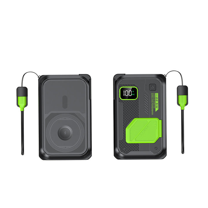Hochleistungs-Powerbank mit kabelloser Ladefunktion und LED-Display Skanto