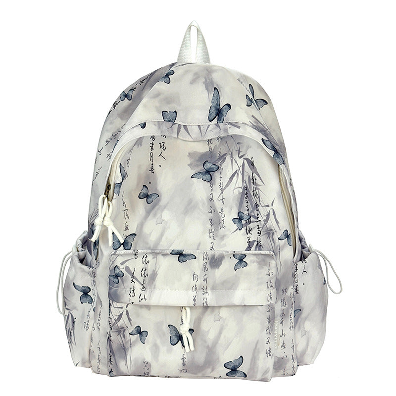 Künstlerischer Rucksack mit Schmetterlingsdruck Skanto