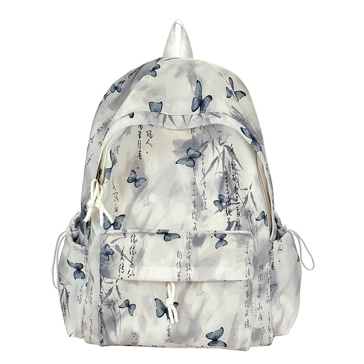 Künstlerischer Rucksack mit Schmetterlingsdruck Skanto