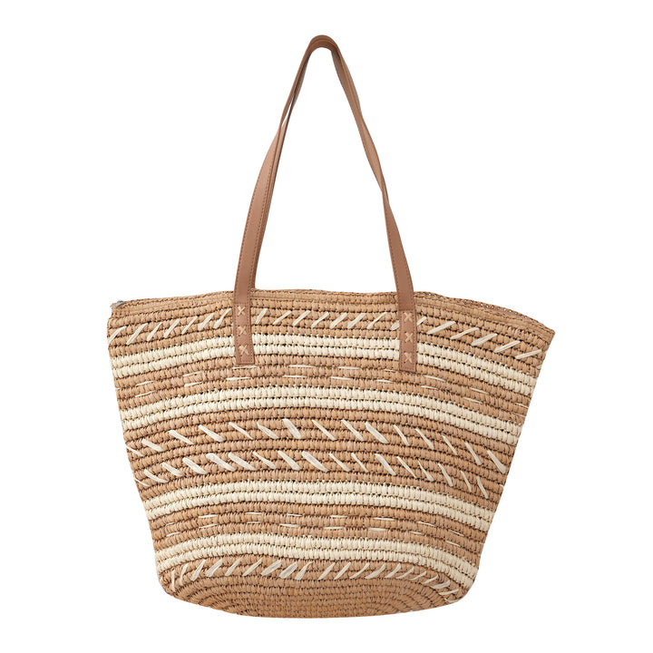 Gepunktete Raffia-Einkaufstasche Skanto