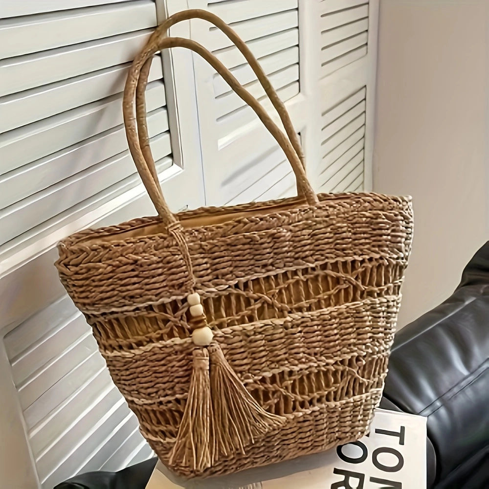 Stylische und geräumige Makramee-Tasche Skanto