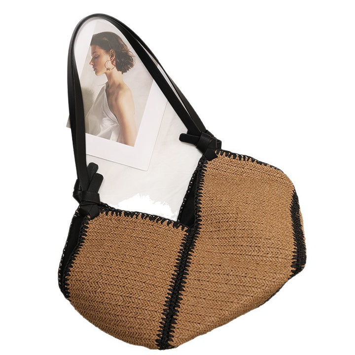 Handgefertigte Boho-Tasche mit Lederdetails Skanto