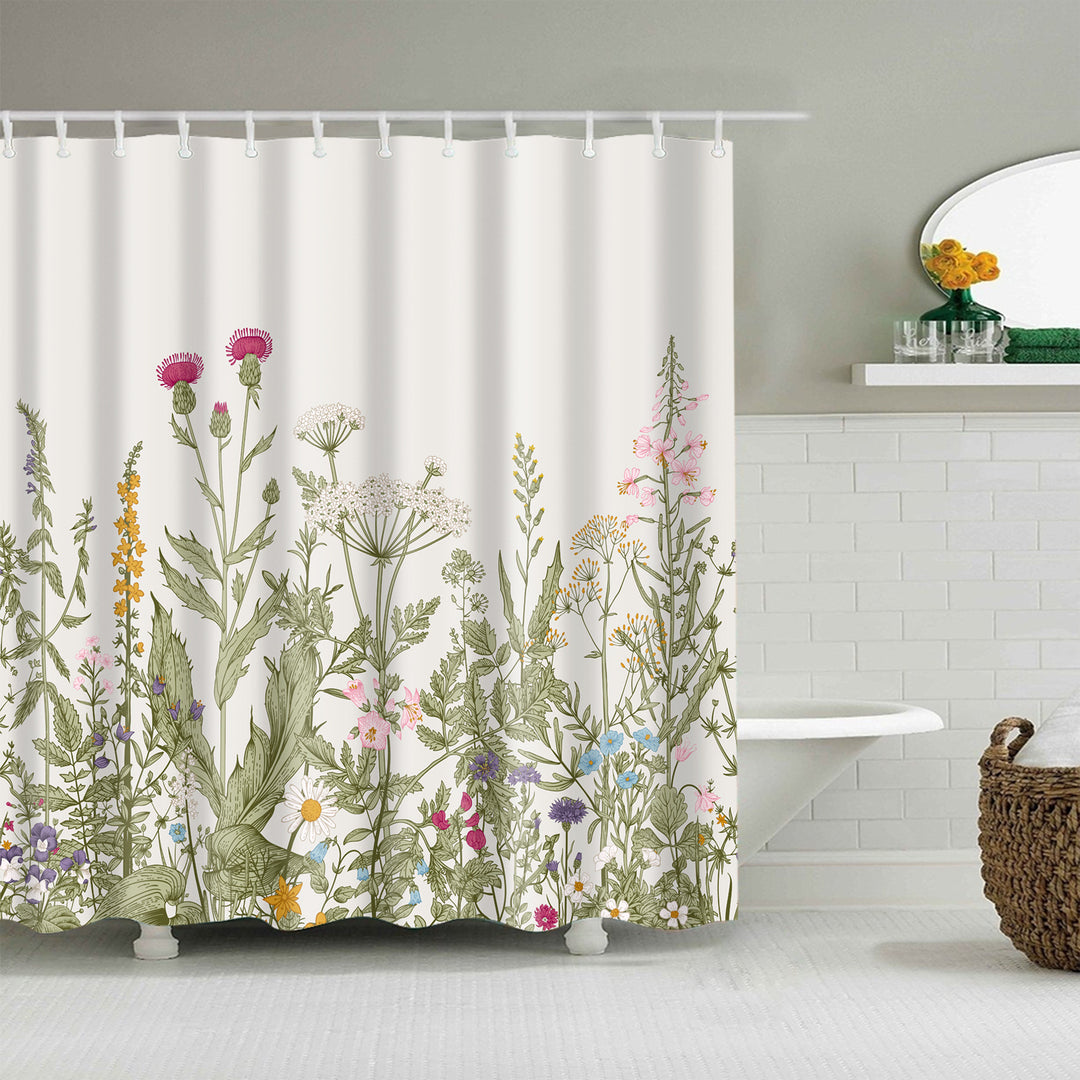 Duschvorhang Skanto mit Blumenmuster