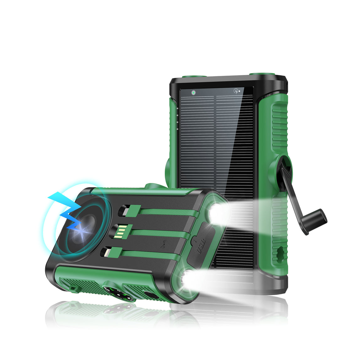 Skanto Multifunktionale Solar-Powerbank mit Handkurbel Skanto