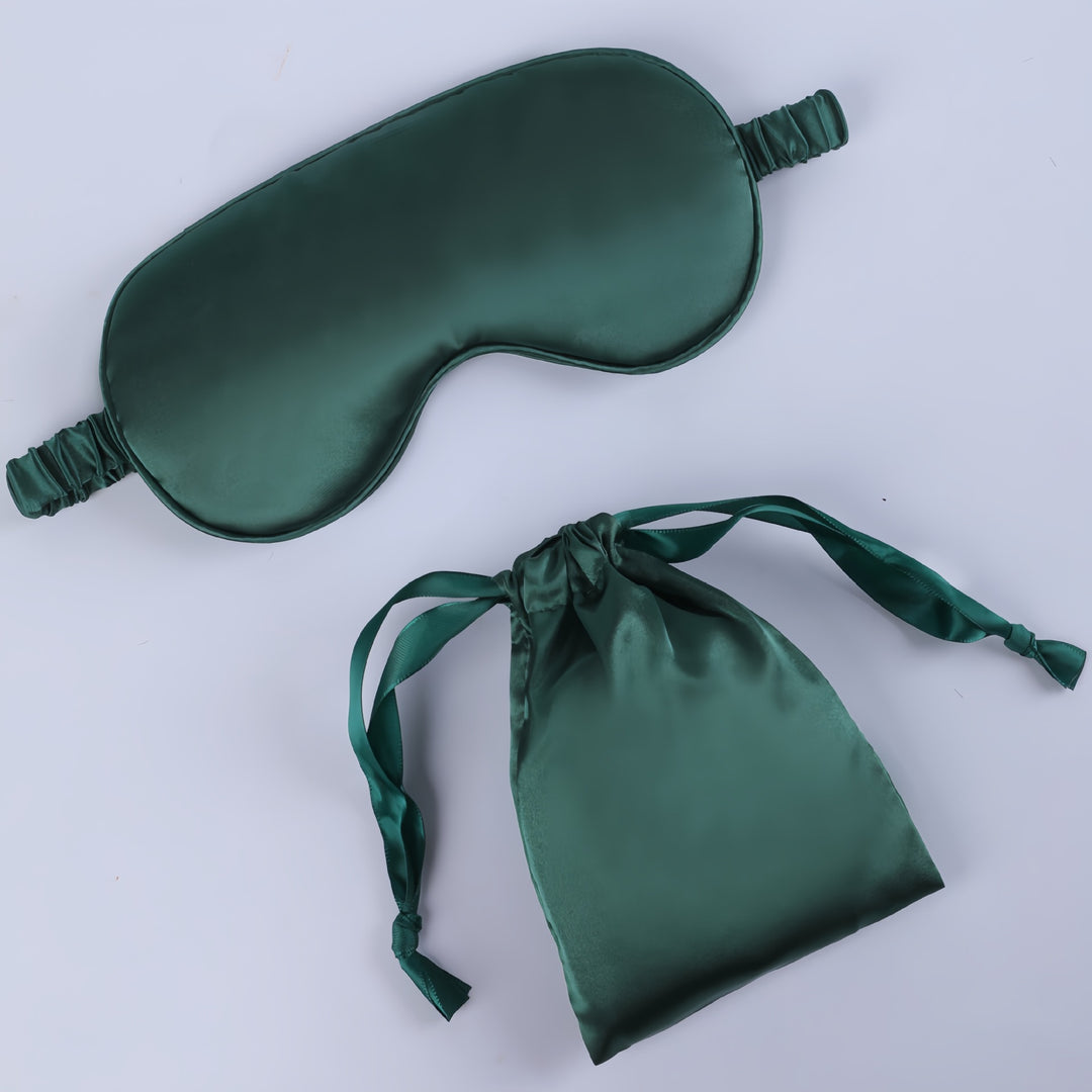 Seidenweiche Maske für Damen mit gepolstertem Augenbereich, verstellbarem Gummiband und Aufbewahrungsbeutel Skanto